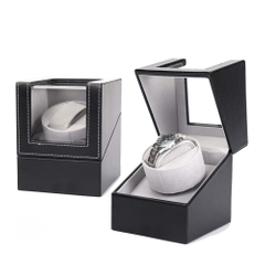 Wholesales Custom Luxury PU Leather Box Watch Automatic Single Winder Watch Box for Business Home