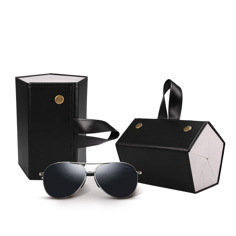 Travel Collapsible Sunglasses Case Portable Multi Compartment Luxury Sunglasses Box Eyeglasses Storage Bag