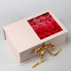 Custom Logo Paper Foldable Flower Gift Box Cardboard Magnetic Closure Folding Rose Flower Perfume Cosmetic Packaging Gift Box