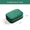New Listing Wholesale Wedding Gift Earrings Ring Girl Jewelry Box Organizer Travel Portable Velvet Leather Jewellery Case