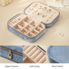 High Quality Custom Girl Earrings Ring Gift Case Plush Jewellery Organizer Travel Portable Velvet Jewelry Box
