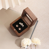 Luxury Walnut Proposal Engagement Wedding Wooden Ring Jewelry Packaging Box with Window