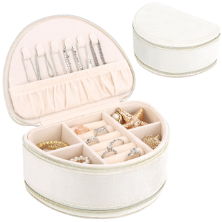 Portable Multifunction PU Leather Shell Shapes Travel Jewelry Organizer Box Ring Earring Necklace Bracelet Jewelry Storage Box