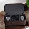 Luxury 4 Slot Pu Leather Zipper Portable Travel Watch Storage Display Case Box With Cushions