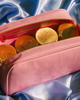 Double Zipper Skincare Travel Pouch Cosmetic Bag Organizers Boxes Vegan Leather Pink Luxury Waterproof Makeup Wash Bag