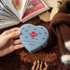 Mini Portable Heart Shaped Jewelry Travel Box Packaging Watch Jewelry Organizer Case with Bow Mushroom Embroidery Jewelry Box