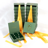 Satin Ribbon Paper Collapsible Necklace Jewelry Gift Box