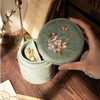 Embroidered Jewellery Packaging Velvet Flowers Gift Box