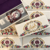 fabric velvet palm tree embroidery giveaways box custom tea set gift box 