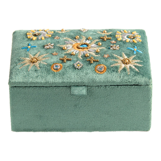 Luxury Mirror Jewelry Box Sequin Embroidery Ring Packagin