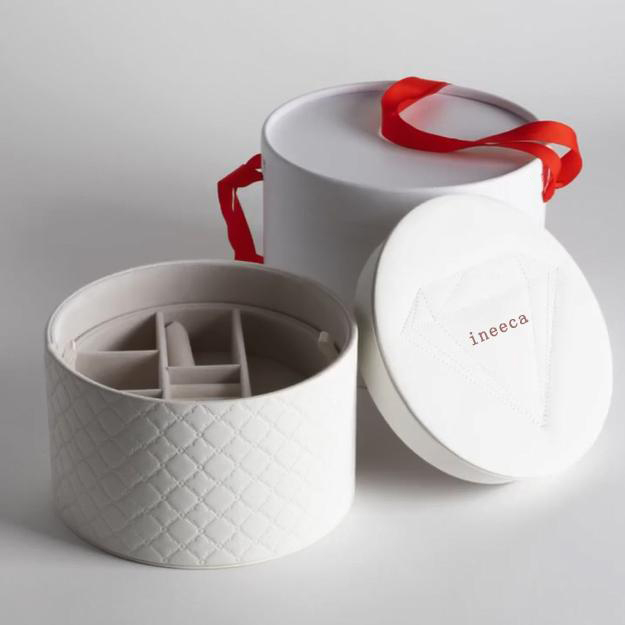 Double Layer Cylinder Watch Jewelry Leather Box