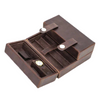 Custom Logo Brown Leather Cigar Box Case Packaging Double Door Design