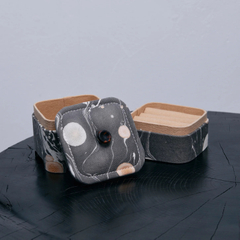 Small Square Marble Effect Jewelry Packaging Box Fabric Ring Case Box Jewelry Storage Box Set for Ring Earring Bracelet