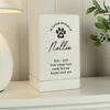 Personalized Animal Urns Packaging Box Pet Memorial Mini Wooden Urns Pet Cremation Keepsake Boxes White Pet Urns for Ashes