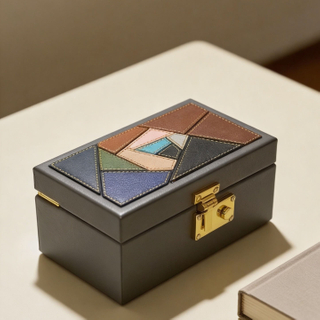 Custom Colorful Geometric Leather Watch Jewelry Box Manufacturers