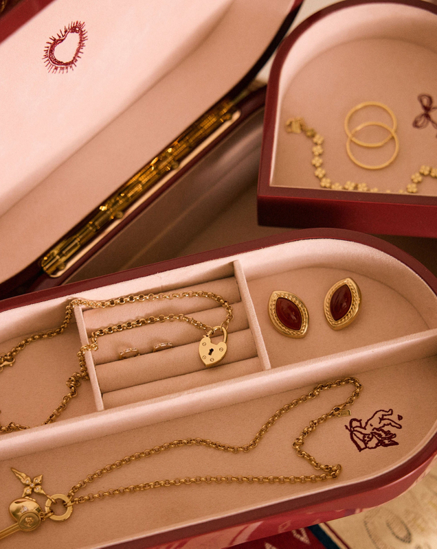  Wooden Earring Trinket Jewelry Box Organizer
