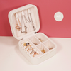 Luxury PU Leather Storage Earrings Necklace Ring Jewelry Display Box