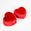 Luxury Heart Shaped Velvet Wedding Ring Display Box