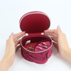 New Arrival Jewelry Organizer Case Storage Zipper Closure Velvet Ring Earring Necklace Pendant Jewelry Packaging Box