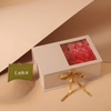 15 Years Factory Free Sample Luxury Custom Logo Square Folding Paper Rose Flower Jewelry Packaging Box with Clear Window