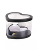 Luxury Custom Logo Clear Transparent Plastic Big Heart Shape Set Flower Gift Packaging Box with Ribbon Handle Wholesale