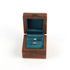 Luxury logo custom small wooden engegment ring box jewelry case high gloss lacquered storage organizer wooden ring jewelry box