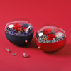 Popular Transparent Acrylic Lid Heart Christmas Eternal Rose Flower Ring Necklace Wedding Jewelry Packaging Box
