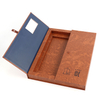 Personalized Portable Folding Pu Leather Certificate Frame Shadow Gift Box Foldable Photo Frame Packaging Box 10x12cm