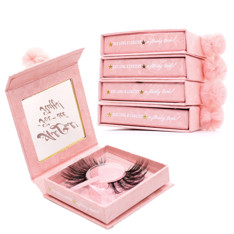 Customized Mink 3d Paper Eyelashes Gift Paper Packaging Empty Cosmetic Lash Vendor Box Custom Eyelash Box with Logo