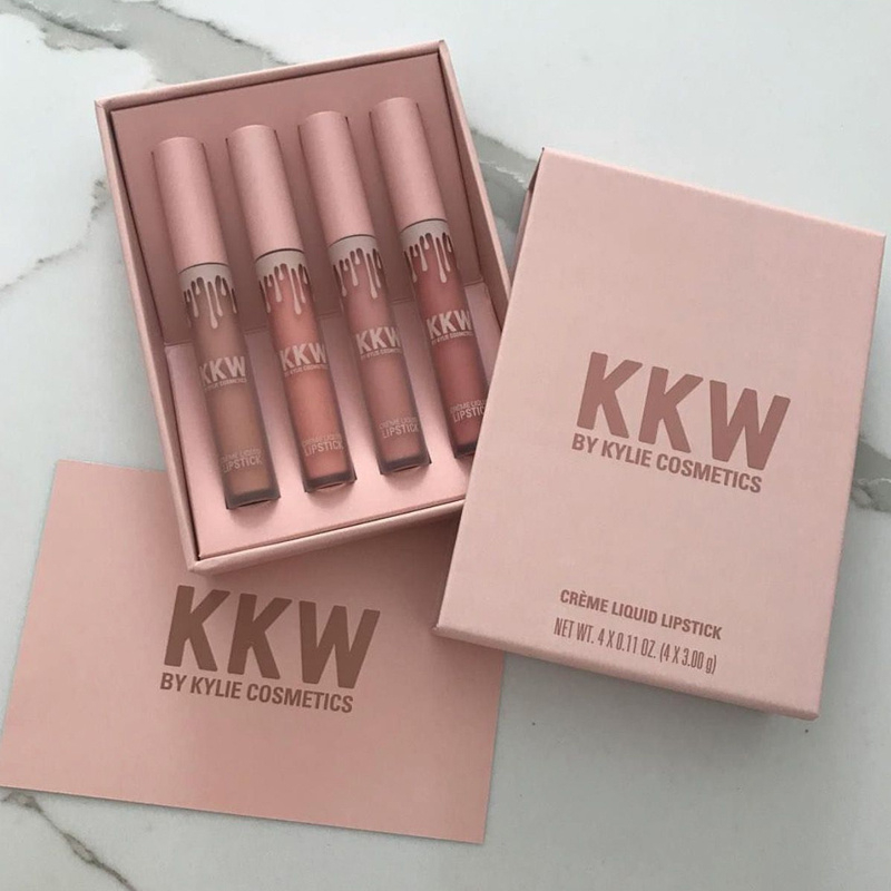 Luxury Holographic Paper Cosmetics Lip Gloss Lipgloss Tube Set And Pink Paper Gift Packaging Boxes with Foam Insert Custom Logo