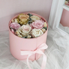 New Arrival Round 2 Layer Rotation Paper Flower Jewelry Gift Packaging Box Double 2 Tier Rotating Cardboard Box for Valentine