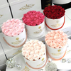 Hot Sale Round Paper Mother's Day Wedding Valentine's Christmas Day Preserved Rose Flower Bouquet Present Gift Packaging Box