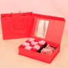 Creative Magnetic Closure Flip Valentine's Day Paper Jewelry Lipstick Perfume Soap Rose Flower Gift Packaging Box For Birthday Gift
