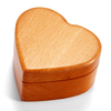 Luxury Portable Creative Wooden Heart Shaped Square Engagement Ring Earrings Jewelry Storage Box Supports Customization