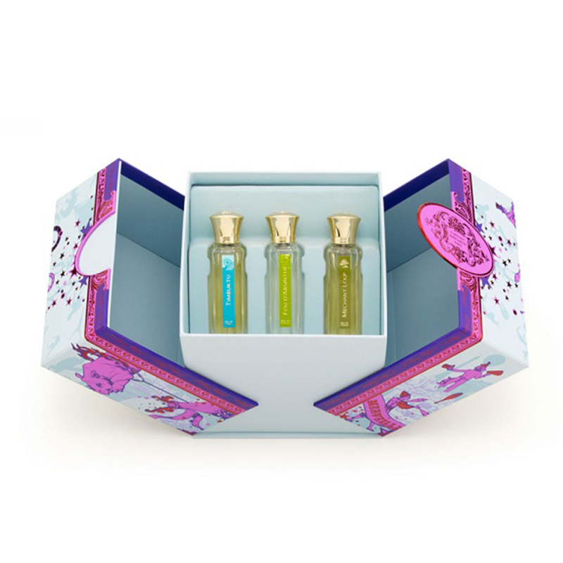 New Arrival Double Open Paper Cardboard Candle Jar Perfume Oil Bottle Set Gift Packaging Box Wholesale