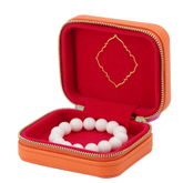 Custom Logo Small Pu Leather Travel Ring Necklace Earring Bracelet Jewelry Storage Packaging Box with Zipper And Pouch