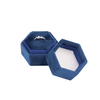 Luxury Colorful Velvet Engagement Wedding Double Ring Jewelry Gift Packaging Box China Manufacturer Wholesale