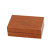 Custom Logo Small Solid Wood Ring Earrings Brooch Men's Cufflinks Jewelry Storage Box with Velvet Lining