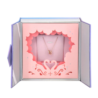 Custom Suede Double Door Packaging Jewelry Ring Gift Design Large Cardboard Gift Packaging Boxes Jewelry Boxes