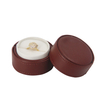 Unique Design Small Pu Leather Vintage Engagement Round Wedding Ring Earring Jewelry Gift Packaging Box Wholesale