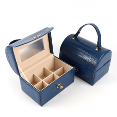 Luxury Pu Leather Travel Watch Jewelry Box Display Travel Leather Watch Cases Makeup Organizer Jewelry Boxes with Logo