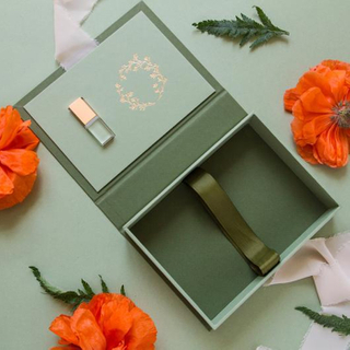 Customized Luxury Design Photography Journal Business Packaging Usb Photo Flash Drive Boxes Usb Case Usb Flash Drives Gift Box