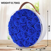 PVC Lid Velvet Paper Round Gift Box Arrangement Preserved Eternal Rose