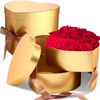 Heart Double-layer Rotating Flower Box Immortal Flower Packaging Box Birthday Confession Surprise Gift Box