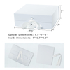 White Design Customized Size Elegant With Ribbon Rigid Packing Magnet Paper Box