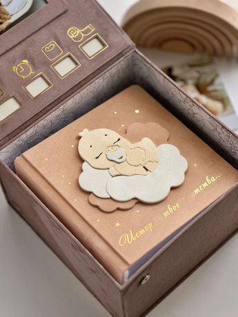  Baby Photo Album Design Photo Storage Gift Box Custom Velvet Keepsake Gift Box New Baby Frame Book Mini Mom's Baby Box