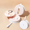 Luxury Creative Round Paper Skincare Cosmetic Set Packaging Box with Foam Insert for Make Up Liquid Foundation Tube