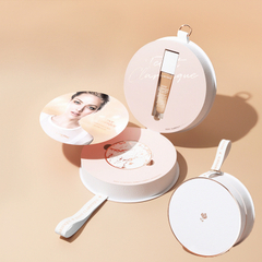 Luxury Creative Round Paper Skincare Cosmetic Set Packaging Box with Foam Insert for Make Up Liquid Foundation Tube
