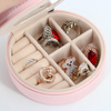 Wholesale Portable Earrings Rings Necklaces Case Display Holder Zipper Leather Travel Jewelry Storage Box Jewelry Organizer Box