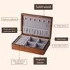 Wholesale Handmade Luxury Wooden Walnut Large Jewelry Box Organizer Wood Jewellery Earring Ring Watch Necklace Girl Gift Case
